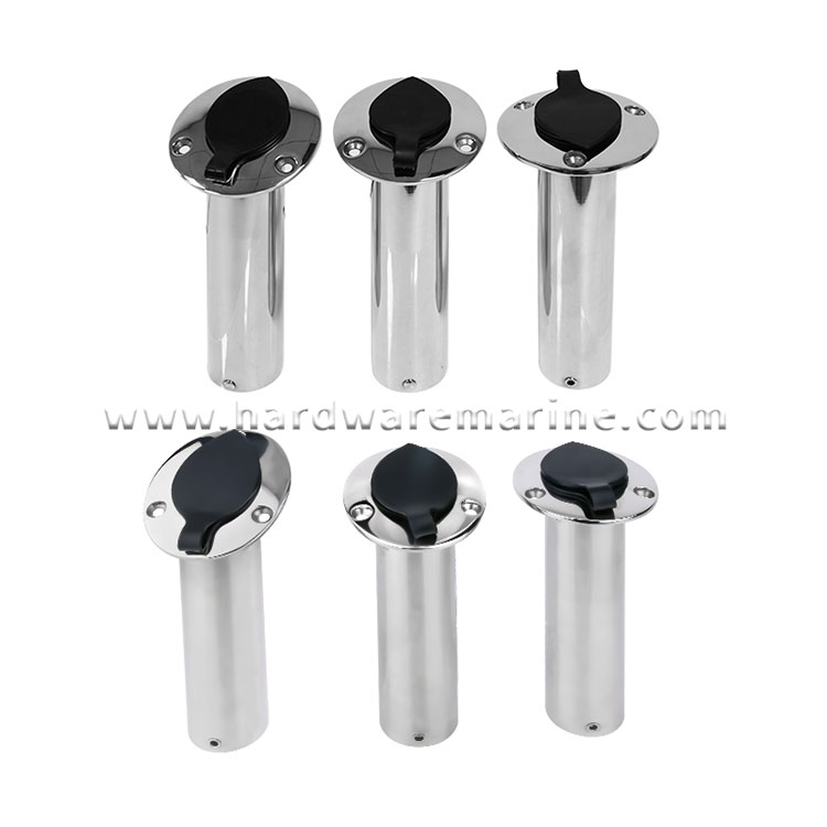 Soporte de varilla de montaje empotrado pesado de acero inoxidable 316 con tapa