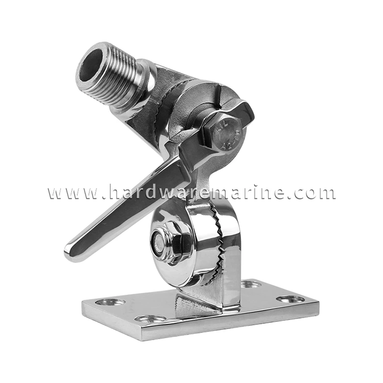 316 Base de antena ajustable marina de acero inoxidable