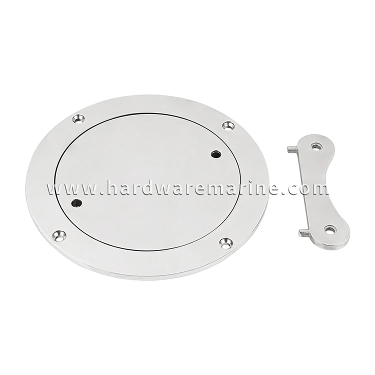 316 Placa de cubierta redonda marina de acero inoxidable con llave