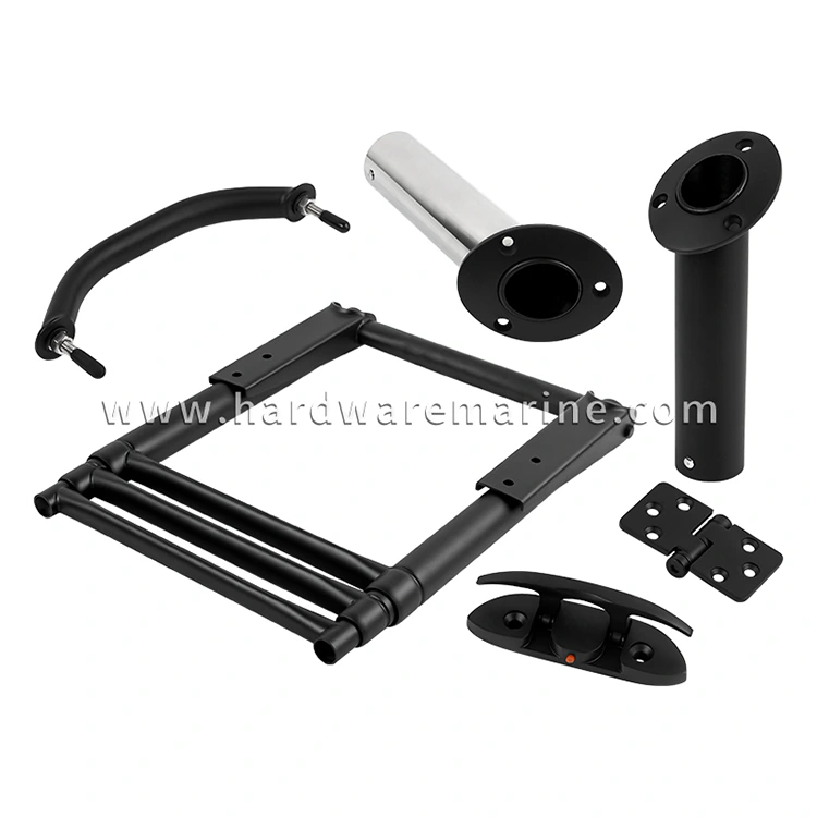Piezas de hardware marino negro mate, resistentes al desgaste, resistentes a la decoloración, de acero inoxidable 316