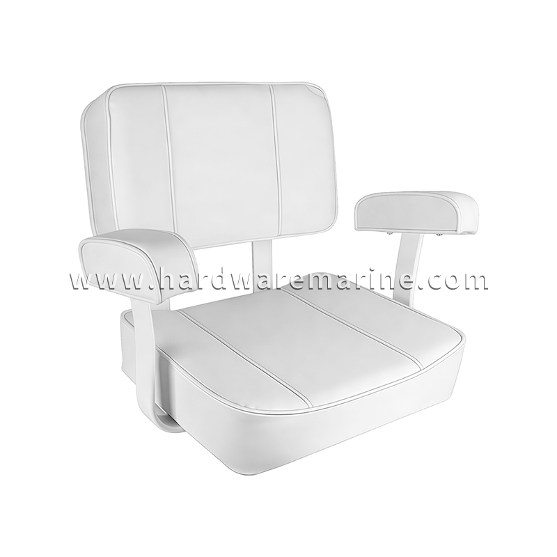 Asiento de barco plegable acolchado de lujo con reposabrazos