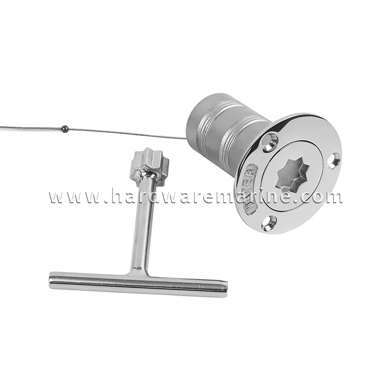 Relleno de cubierta de acero inoxidable Marine 316 con llave de patrón de estrella