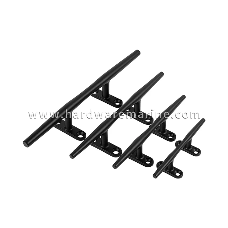 Cornamusa de base hueca negra de acero inoxidable 316 para barco marino