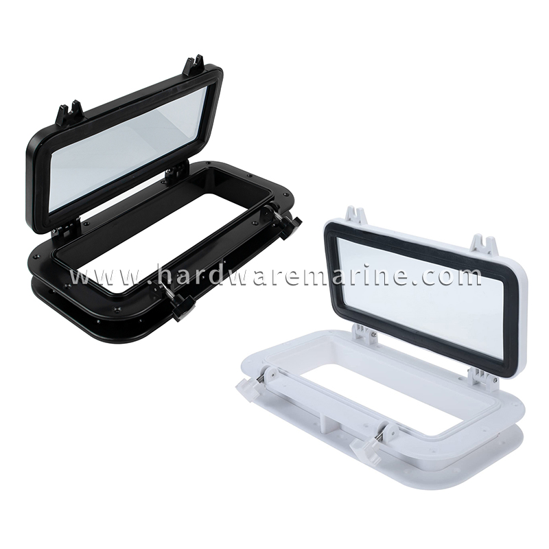 Ventana de apertura de ojo de buey rectangular de plástico para barco
